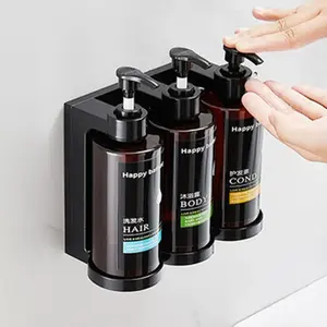 300ML Hotel manueller Seifensp ender mit Schloss Single Double Triple Wall Mount Hands eifen flasche Shampoo Dusch gel Spender