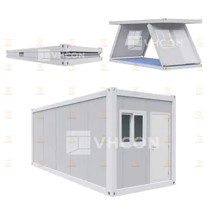 VHCON Modern Design Steel and Sandwich Panel Worker Quarters Office Folding Container Home 20 Minutes to Install for Villa Use