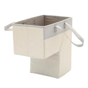 Panier de rangement d'<span class=keywords><strong>escalier</strong></span> en tissu de style japonais, pliable, organisateur portable avec poignées en cuir - Product Image 4