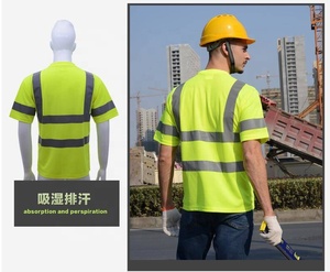 سترة أمان عاكسة مقاومة للماء من الفئة 2 حسب معايير ANSI مع شعار مخصص، سريعة الجفاف بأكمام قصيرة/طويلة ورؤية عالية - Product Image 4