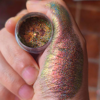 Poudre acrylique Highlight arc-en-ciel Laser optique caméléon symphonie polarisée paillettes ciel étoilé liquide ongles Chrome Mica Nail Art