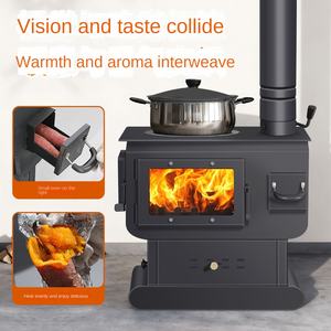 Estufa <span class=keywords><strong>de</strong></span> Leña Real para Calefacción, Independiente, <span class=keywords><strong>de</strong></span> Aluminio, para Interiores y Exteriores, <span class=keywords><strong>de</strong></span> Doble Uso para Leña y Carbón, sin Humo - Product Image 2