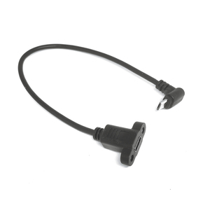 Câble d'extension <span class=keywords><strong>USB</strong></span> 2.0 de type C mâle vers <span class=keywords><strong>prise</strong></span> <span class=keywords><strong>micro</strong></span> femelle <span class=keywords><strong>USB</strong></span> Type C à angle droit à monter sur panneau avec vis pour appareil photo et ordinateur - Product Image 1