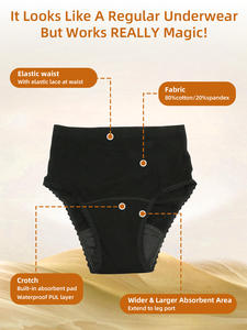Aidingcare, комфортное нижнее белье, 100 мл, максимальная впитываемость, многоразовые герметичные трусы - Product Image 4