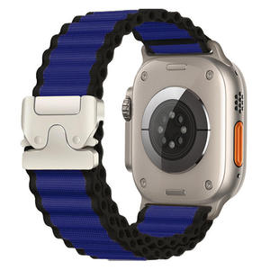 Bracelet de montre en nylon en gros pour Apple Watch S 10 11 46mm Ultra 49mm SE 44mm, bracelet de sport élastique en nylon - Product Image 1