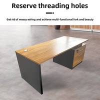 Bureau Moderne Populaire pour la Maison, Meuble Exécutif en MDF, Table d'Ordinateur en Bois pour Bureau et Chambre à Coucher