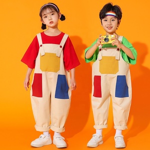 Overoles de Hip Hop <span class=keywords><strong>para</strong></span> Niños, Pantalones Cargo <span class=keywords><strong>para</strong></span> Niñas, Mono, <span class=keywords><strong>Ropa</strong></span> de Baile Urbano <span class=keywords><strong>para</strong></span> Niños, Disfraz <span class=keywords><strong>para</strong></span> Adolescentes, <span class=keywords><strong>Ropa</strong></span> Urbana <span class=keywords><strong>para</strong></span> Niños - Product Image 3