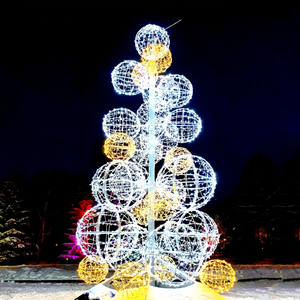 3D Christmas Tree Motif Light Outdoor Giant Metal Tree Sculpture LED IP65 Decoration - Product Image 1