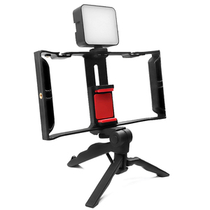 BAFANG U-rig Pro Handheld Smartphone Video Rig Poignée Grip Cold Shoe Mounts Vlogging Rig Stabilisateur pour téléphone Videomakers 3.7V - Product Image 1
