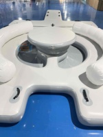 Plateforme flottante gonflable en PVC personnalisée pour jet ski, île de sports nautiques avec capacité de 100 à 500 kg, usage commercial