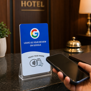 Carte NFC personnalisée en PVC avec puce F08 13,56 MHz, mini-étiquette pour <span class=keywords><strong>avis</strong></span> Google, pour restaurants, commerces, entreprises, avec fonction Tap to Review - Product Image 2