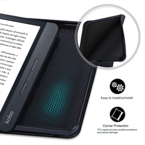 Étui de protection intelligent en cuir PU de qualité supérieure avec fonction de mise en veille/réveil automatique magnétique, béquille pour <span class=keywords><strong>KOBO</strong></span> Libra H2O 7 pouces - Product Image 2