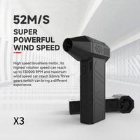 Mini ventilateur sans balais rechargeable X3, souffleur d'air électrique, aspirateur pour le nettoyage de la poussière de la voiture