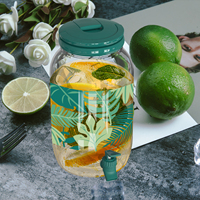 Distributeur de boissons en plastique de 1 gallon, pour cocktails, eau, jus, avec robinet, distributeur de boissons