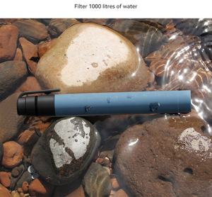 Ajoteq penyaring air Mini, pemurni air pribadi bertahan hidup luar ruangan, bentuk pena, penyaring air sedotan untuk perjalanan & Berkemah, penggunaan darurat - Product Image 2