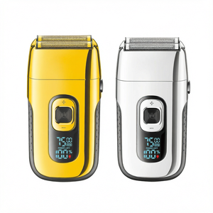Rasoir à barbe professionnel en métal doré rechargeable par USB à double lame V-332 et tondeuse visage/corps pour hommes - Product Image 1