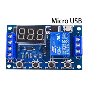 Dc 6-30V hỗ trợ Micro USB 5V LED hiển thị tự động hóa chu kỳ trễ hẹn giờ điều khiển tắt chuyển đổi thời gian trễ Relay 6V 9V 12V 24V - Product Image 2