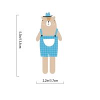 Aimant de réfrigérateur en PVC souple avec motif d'ours de dessin animé mignon, décoration domestique, autocollant pour réfrigérateur, crochet pour suspendre des ustensiles de cuisine
