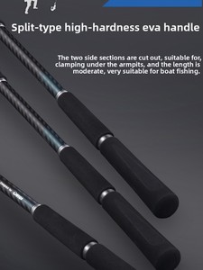 Canna da Pesca Professionale Gialla per <span class=keywords><strong>Pescatori</strong></span> 2.28m 2.35m con Punta ad Alta Sensibilità e Anelli Fuji per la Pesca a Spinning <span class=keywords><strong>di</strong></span> Carpe, Trote e Pesca in Mare da <span class=keywords><strong>Barca</strong></span> - Product Image 4