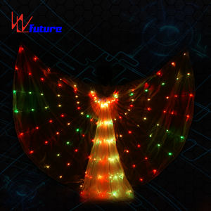 Disfraz de Danza del Vientre WL-0160 Isis con Alas LED, Talla Adulto, Disfraz con Alas de Ángel de Plumas Blancas - Product Image 2