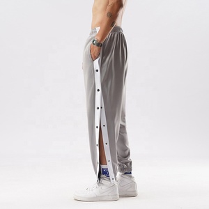 Pantalon de survêtement fin pour homme, boutons-pression, tendance, ample, ourlet retroussé, pour l'entraînement au basketball, à enlever rapidement - Product Image 3