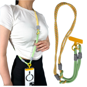 Lanière en polyester tissé durable en gros pour téléphones avec sangle de <span class=keywords><strong>cou</strong></span> à double verrouillage, <span class=keywords><strong>cordon</strong></span> anti-perte coloré fait à la main - Product Image 2