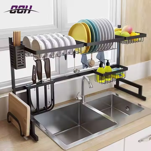 CCH 2 livelli scolapiatti Organizer da cucina piatto di asciugatura scolapiatti da banco ripiano stendino da cucina stendino sopra il lavandino - Product Image 2