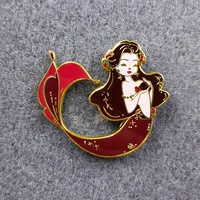 Broche à revers en métal doré, 50 pièces, dragon, design personnalisé, badge goupille