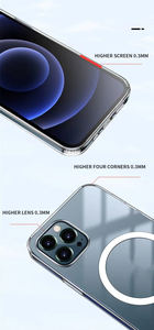 Custodia Magnetica <span class=keywords><strong>Trasparente</strong></span> Antiurto per <span class=keywords><strong>iPhone</strong></span> 15 Pro Max 14 Pro 13 Pro 12 <span class=keywords><strong>11</strong></span> Xr Xs 8 - Product Image 5