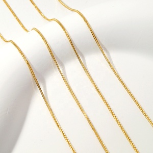 Catena a Spiga in <span class=keywords><strong>Oro</strong></span> Genuino 0,85mm all'Ingrosso, Venduta a Metri, <span class=keywords><strong>Oro</strong></span> 14K per Gioielli Permanenti - Product Image 4