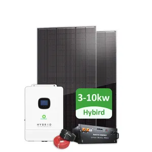Duitsland Magazijn Solar Back-Up Power Systeem Voor Huis Gebruik Zonne-Energie Systeem Fotovoltaïsche Paneel Systeem 10kw