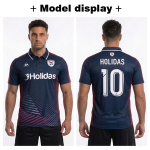 Maglia da Calcio Personalizzata con Colletto a Polo, Traspirante in Poliestere, Vestibilità <span class=keywords><strong>Slim</strong></span>, Magliette Polo Sublimate per Divisa Squadra di Calcio - Product Image 2