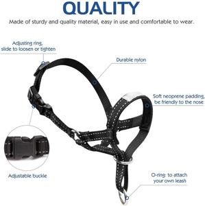 OEM Factory Reflective Adjustable Soft Nylon <strong>Dog</strong> Head <strong>Collar</strong> Halter, <strong>Neoprene</strong> Padded <strong>Dog</strong> Head <strong>Collar</strong> with Plastic Buckle - Product Image 2