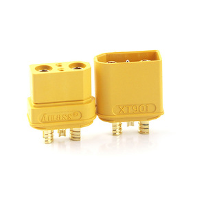 Connecteur Amass XT90I avec doubles broches de signalisation, prise d'alimentation rectangulaire plaquée or 45A, service OEM direct usine - Product Image 3