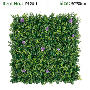 Panneau mural <span class=keywords><strong>végétal</strong></span> artificiel 50x50cm, haie de buis, fougère, anthurium, fleurs verticales pour aménagement paysager extérieur et intérieur - Product Image 4