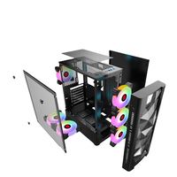 Boîtier d'ordinateur de bureau Play Jia Ice DrillIDesktop, boîtier d'ordinateur de bureau entièrement transparent, refroidissement par eau, ATX, carte mère de grande taille, hôte de jeu