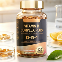Capsules OEM 120 unités – Complexe de vitamines B 13-en-1 avec vitamines C, D3, K2 pour le soutien quotidien de la santé
