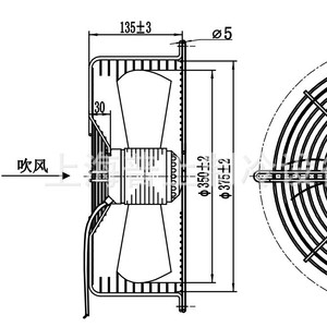 Yswf74l34p4-422gn-350b Axial Flow Fan 36 In External Rotor Three Phase <b>Electric</b> Motor With Cylinder Head Screen Cover - Product Image 4