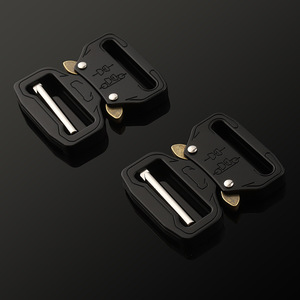 Hebilla deslizante de metal negro ajustable para cinturones, accesorios para bolsos, resorte duradero, 2022 - Product Image 1