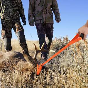 Sangle de traînage Orange Drag Deer en nylon et cuir durable - Accessoire d'extérieur imperméable avec tige en acier pour le camping - Product Image 6