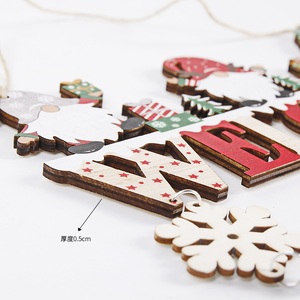 Hot Sale High Quality Santa Claus <b>White</b> Snowflake Bell Wooden Lighted <b>Tree</b> Ornaments <b>Xmas</b> Gifts for Party Supplies Holiday - Product Image 5