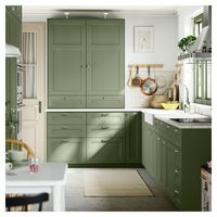 Armoire de cuisine modulaire Prima Modern en MDF laqué haute brillance, imperméable, avec crédence en marbre et design écologique