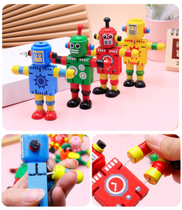 Giocattoli in Legno di Alta Qualità con Design Personalizzato, <span class=keywords><strong>Robot</strong></span> Versatile in Diversi Colori, Giocattoli Educativi in Legno per la Prima Infanzia - Product Image 6
