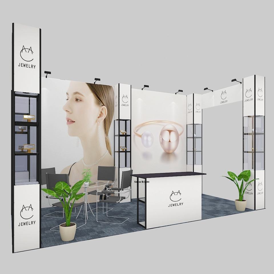 Reusable Display Qinke Zhanlan Custom Shape Aluminum Foldable Display Cabinet ...