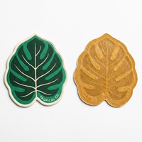 Écusson thermocollant personnalisé en forme de feuille, motif plante tropicale, pour vêtements d'extérieur, sacs et accessoires de marque éco-responsable, vente en gros