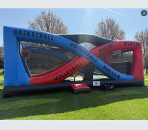 Sports Fusion Sports Arena, structures gonflables commerciales, <span class=keywords><strong>location</strong></span> de dodgeball, terrain de basket-ball et de volley-ball pour les locations de fêtes - Product Image 1