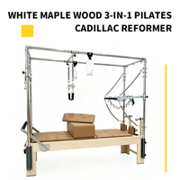 Machine de Pilates Cadillac Reformer en Bois d'Érable, 16 ressorts réglables, Rouleau silencieux, pour Studio de Yoga, Entraînement complet, Direct Usine