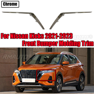 Pour Nissan Kicks 2021 2022 2023, garniture de pare-chocs avant gauche et droite, chromée, pour conducteur et passager, accessoires de remplacement - Product Image 1