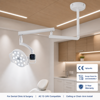 Lámpara LED Dental con Cámara Inalámbrica 4K, 8000-80000 Lux, 15 LED, Sensor Táctil, Lámpara Quirúrgica de Techo para Clínica Dental