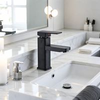 Robinet mélangeur moderne en acier inoxydable noir et argent, à cartouche céramique, monotrou, pour montage sur plan, eau chaude et froide, personnalisé OEM